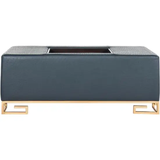 Julian Faux Ostrich Tray Ottoman/Coffee Table  - Safavieh image {7}
