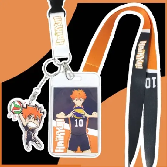 Haikyu!! Shoyo Hinata ID Badge Holder Breakaway Lanyard w/ Acrylic Keychain image {3}