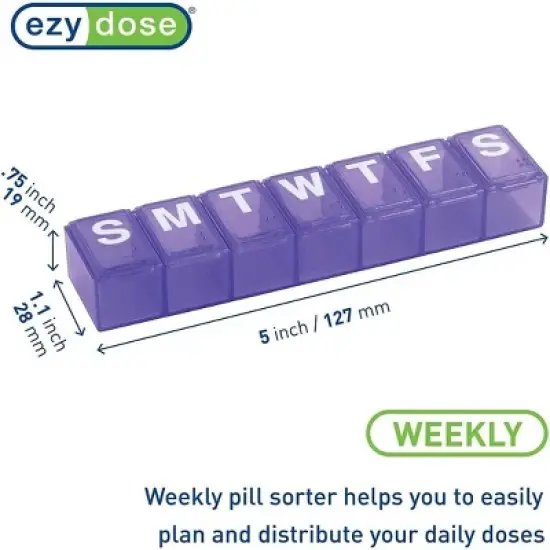 EZY DOSE Weekly (7-Day) Pill Organizer image {4}