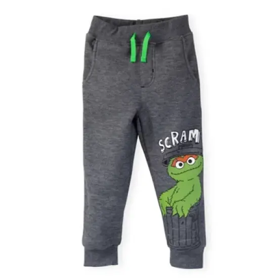 Sesame Street Oscar the Grouch Cookie Monster Elmo Fleece 3 Pack Pants Little Kid image {2}