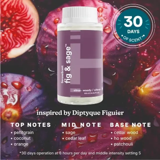 Homedics SereneScent Fig and Sage Essential Oil Blend, for Diffusers and Humidifiers image {1}