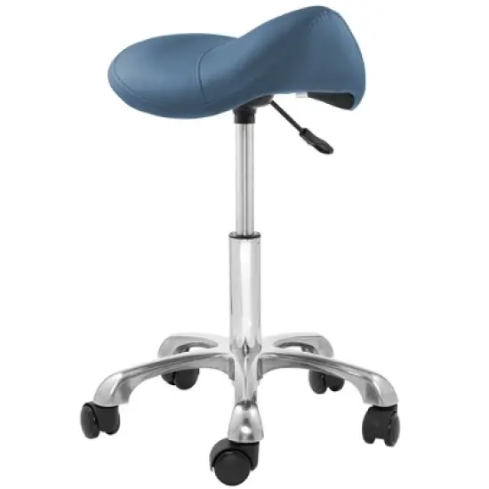 Saloniture Ergonomic Saddle Stool - Adjustable Hydraulic Seat, Rolling Salon Chair with Swivel Wheels image {10}