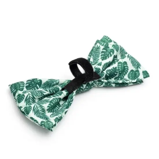 The Worthy Dog Tropical Leaves Bow Tie Accessory image {1}