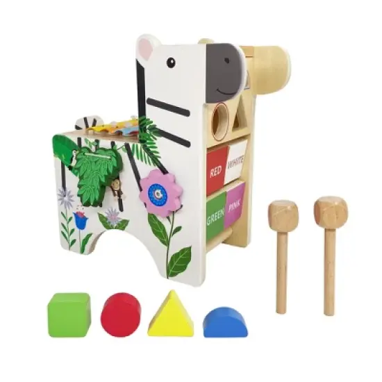 Teamson Kids Toddler Zebra Activity Play Center with Xylophone, Multi image {12}