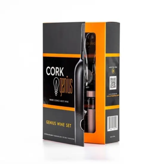 Cork Genius Wine Opener Set 4 Piece Set Wine Accessories Air Pump Bottle Opener,Bottle-Top Aerator,Wine Foil Cutter Vacuum Seal Wine Stopper image {1}