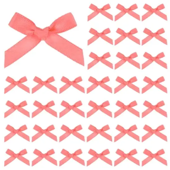 Unique Bargains Polyester Craft Durable Satin Ribbon Bow 1.6x1 Inch 100 Pcs image {15}