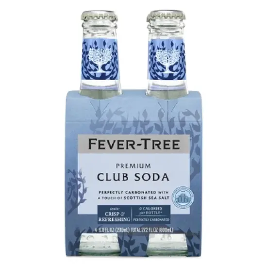 Fever-Tree Club Soda - 4pk/200ml Bottles image {5}