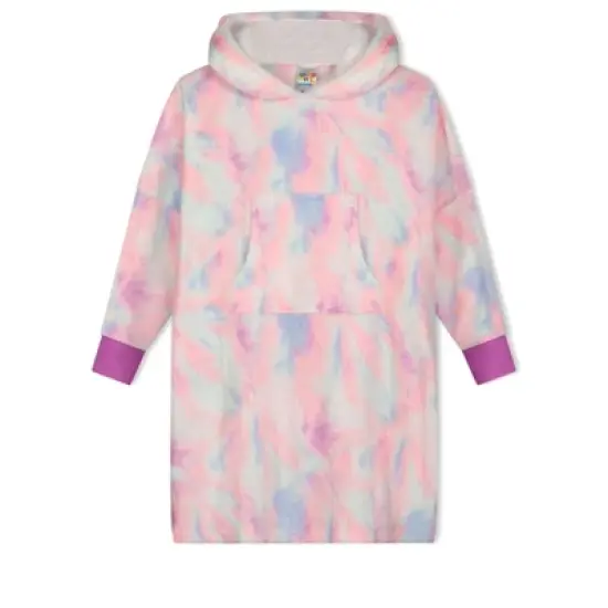 Sleep On It Girls Tie Dye Wearable Cozy Fleece Blanket Hoodie image {6}