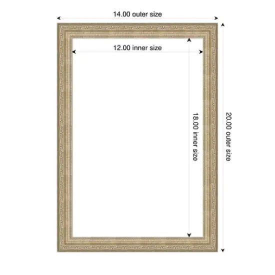 Amanti Art Paris Champagne Framed Dry Erase Magnetic Board image {4}