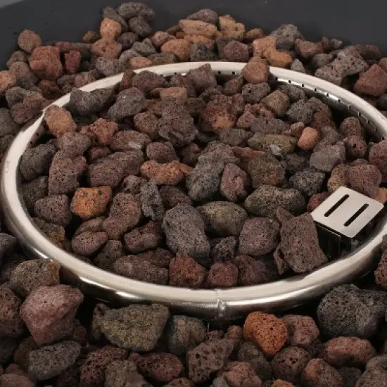 Christopher Knight Home Goliath Outdoor 50,000 BTU Lightweight Concrete Rectangular Fire Pit Table, Gray/Brown image {5}