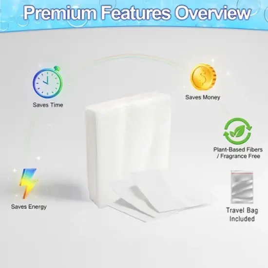 5 Star Super Deals Color Catcher Laundry Sheets Dye Absorber &ndash; 70 Plant Based, Fragrance Free Sheets for Mixed Color Loads, Prevent Color Runs image {2}