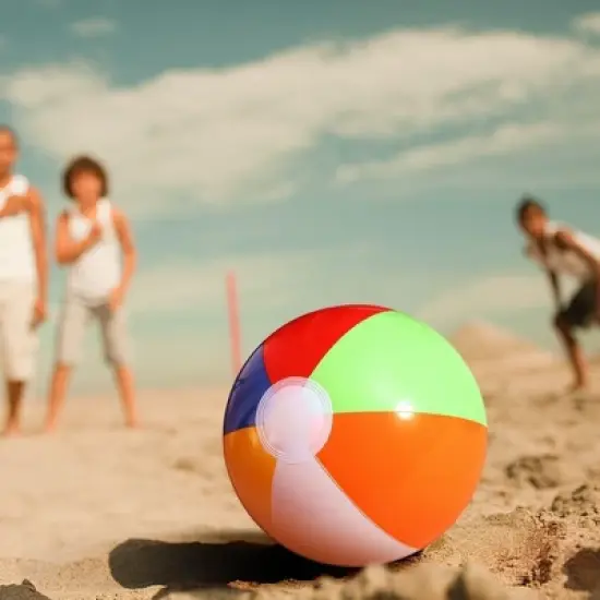 Garvee Inflatable Beach Balls for Kids Pool Toys, Rainbow Color Summer Water Toy Indoor Outdoor Fun Play Game Activities image {7}