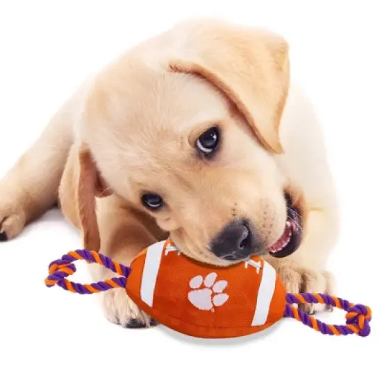 NCAA Clemson Tigers Nylon Football Dog Toy image {3}