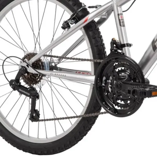 Huffy Highland Mountain Bike - 24" Wheels - 21 Speeds - Silver image {8}