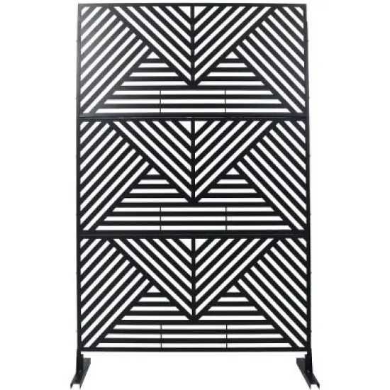 PAGED Outdoor Privacy Screen, Metal Balcony Privacy Screen Outdoor, Freestanding Decorative Fence Privacy Screen for Outside Lawn Garden image {2}