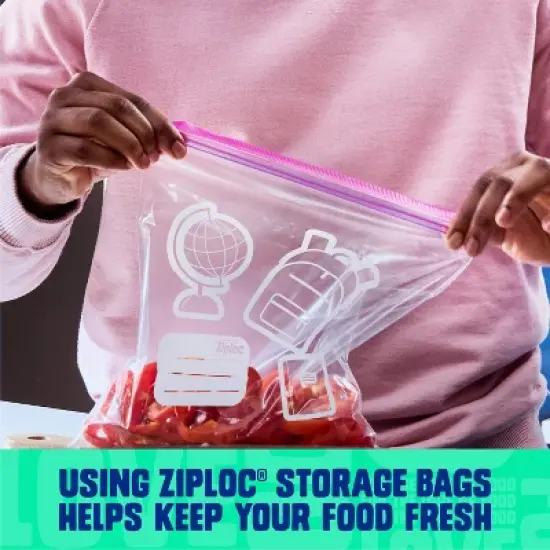 Ziploc Quart Food Storage Bags - 48 ct - Target Exclusive Back to School Designs image {6}