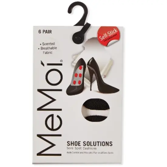 Memoi Lavender-Scented Sore Spot Shoe Cushions Black One Size image {1}