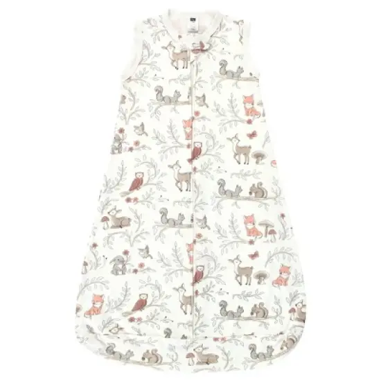 Hudson Baby Infant Girl Cotton Long-Sleeve Wearable Sleeping Bag, Sack, Blanket, Girl Woodland Pals Sleeveless image {2}