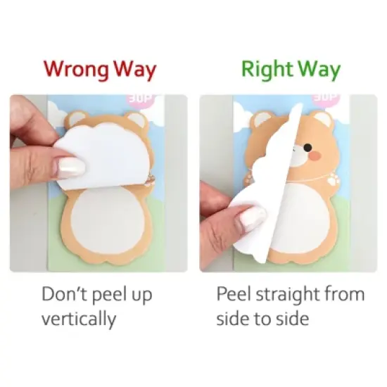 Wrapables Baby Animals Sticky Notes, Adhesive Memo Notepads for Home, Office, Work (Set of 6) image {2}