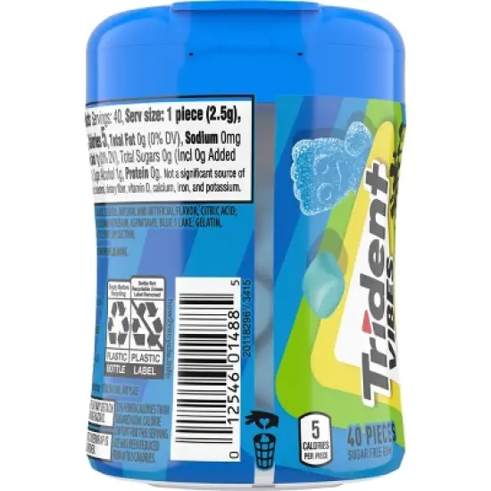 Trident Vibes Sour Patch Kids' Blue Raspberry Chewing Gum - 3.245oz image {3}