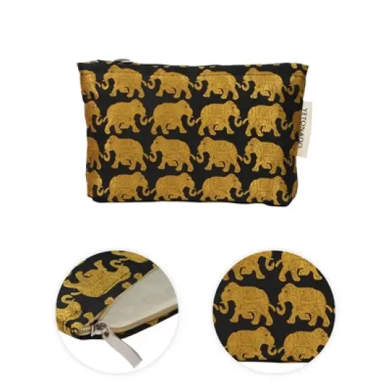 Unique Bargains Portable Elephant Handheld Makeup Bag 1 Pc image {2}