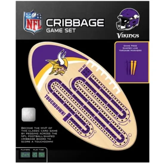 MasterPieces NFL Minnesota Vikings Cribbage Board Game Set for Adults - Officially Licensed image {4}