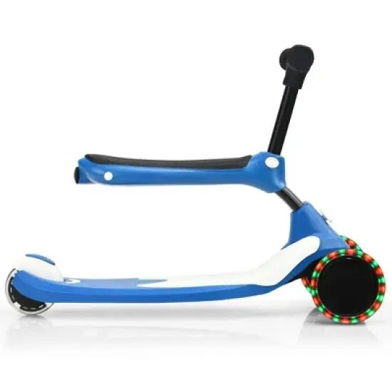 Honeyjoy Portable 3 Wheel Kids Scooter with Gravity Steering System  Purple\Blue\Green image {9}