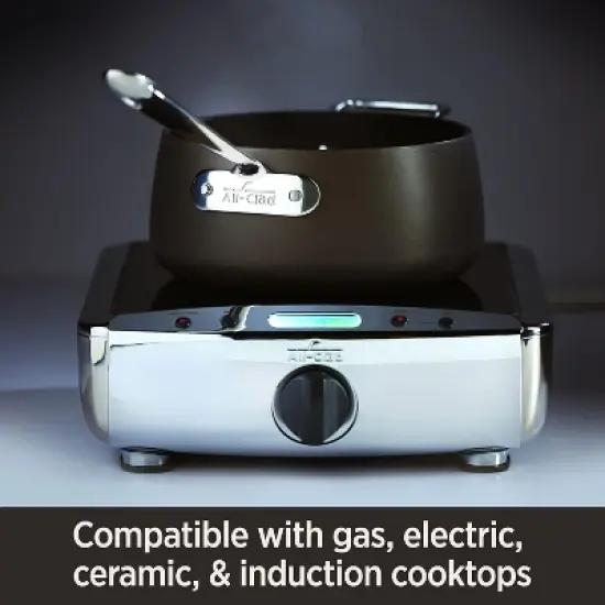 All-Clad HA1 Hard Anodized Nonstick Saute Pan with Lid and Fry Pan Set 4 Quart, 10 Inch image {4}