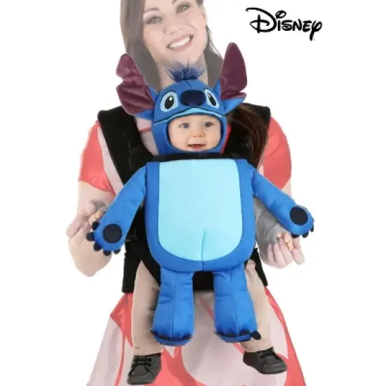 HalloweenCostumes.com One Size Fits Most   Infant Disney Stitch Velour Baby Carrier Halloween Costume Cover, Blue/Blue/Red image {2}