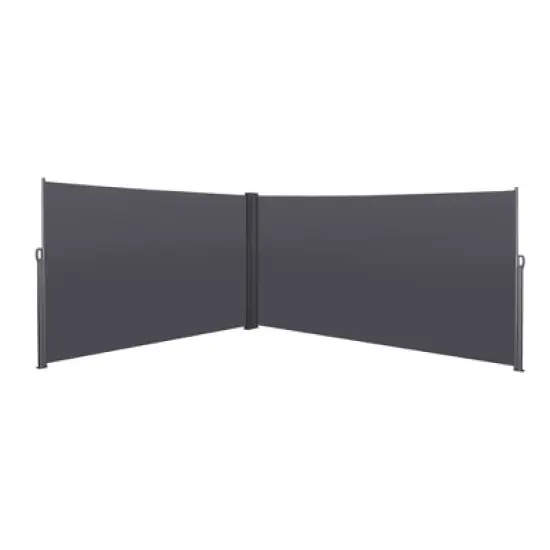 Gulches 276"*71"Retractable Side Awning, Waterproof & UV-Resistant, Privacy Screen Divider Roll Up Balcony(Gray) image {5}