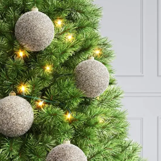 4ct 150mm Christmas Tinsel Ornament Set Champagne Gold - Wondershop&trade; image {1}