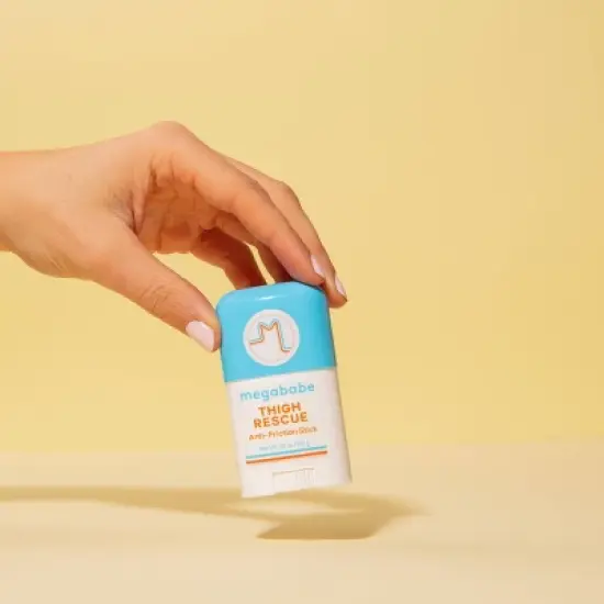 Megababe Thigh Rescue Lotion Anti-Chafe Stick - Trial Size - Pomegranate/Citrus Scent - 0.81oz image {4}