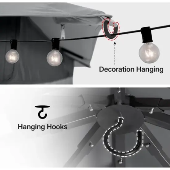 LAUSAINT HOME 8'X 8' Patio Steel Gazebo image {9}