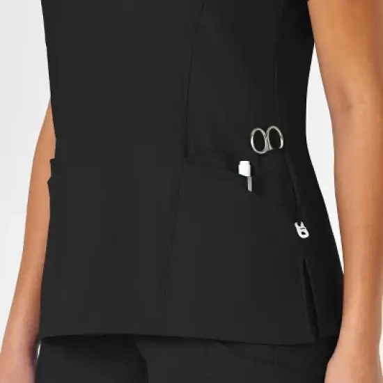 Wink W123 Women's Mock Wrap Scrub Top image {5}