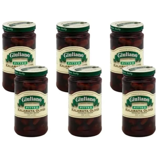 Giuliano Pitted Kalamata Olives - 6 pack, 6.5 oz image {3}