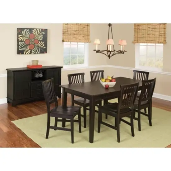 7pc Arts & Crafts Dining Set Black - Homestyles image {1}