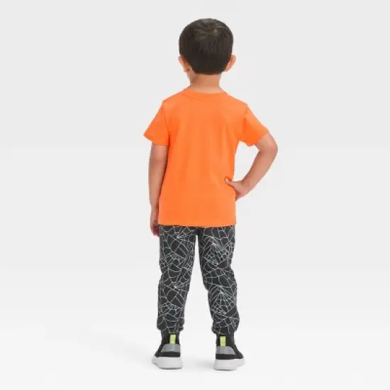 Toddler Boys' Halloween Fleece Jogger Pants Set - Cat & Jack&trade; Black image {1}