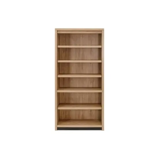 78" Abbott Contemporary Open Wood Laminate Bookcase Light Brown - Martin Furniture image {2}