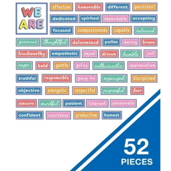 Carson Dellosa Education We Stick Together Motivational Pre-punched Bulletin Board Set, Grade K-8 (52 pieces) image {1}