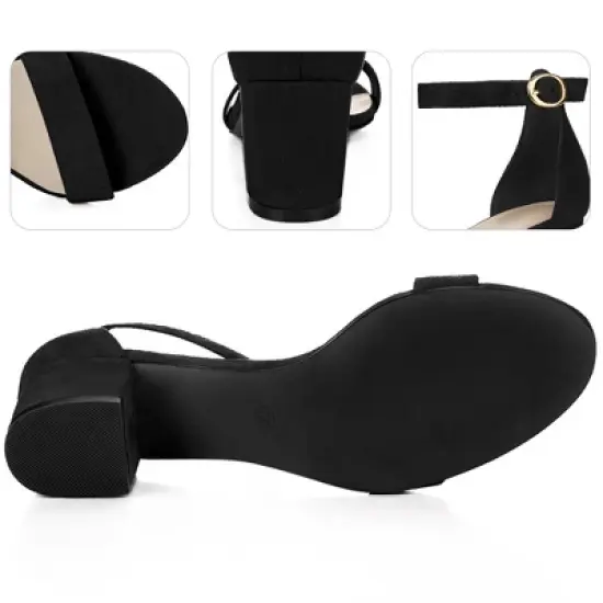 Perphy Ankle Strap Open Toe Block Heels Sandals for Women image {3}