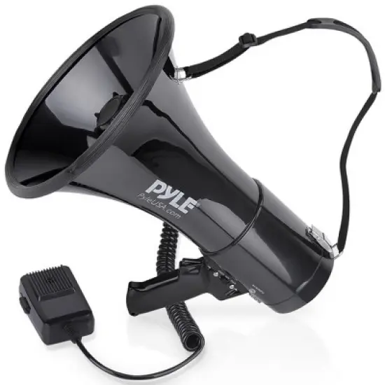 Pyle Megaphone Speaker PA Bullhorn with Built-in Siren PMP53IN - Black image {7}
