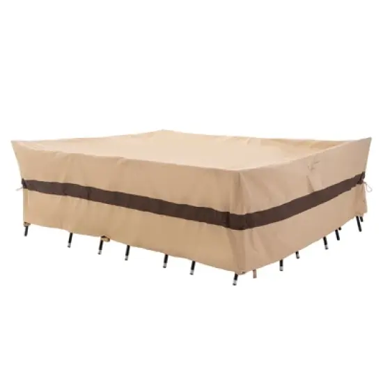 Syemin Plant Covers, Large Patio Furniture Covers Waterproof UV and Wind-Resistant High Wind Resistant Anti-Fading, Brown 126.00"*84.00"*31.00" image {5}