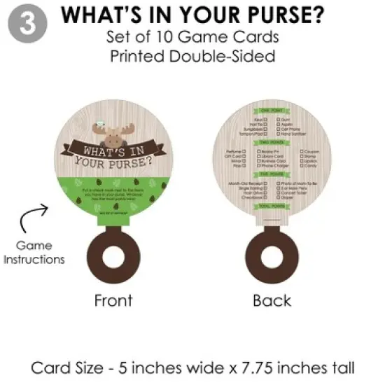 Big Dot of Happiness Woodland Creatures - 4 Baby Shower Games - 10 Cards Each - Gamerific Bundle image {5}