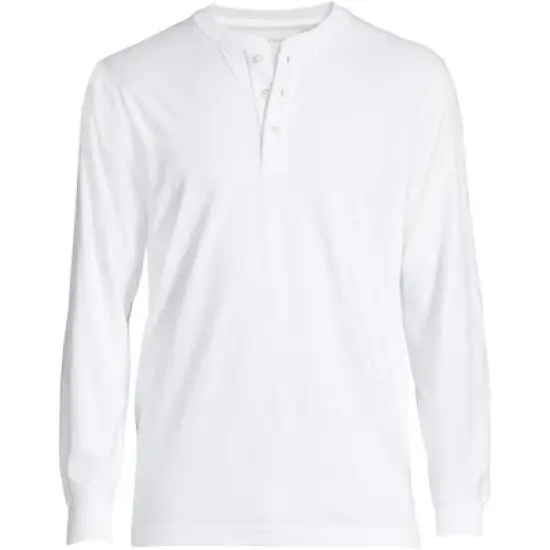 Lands' End Men's Super-T Long Sleeve Henley Shirt image {3}