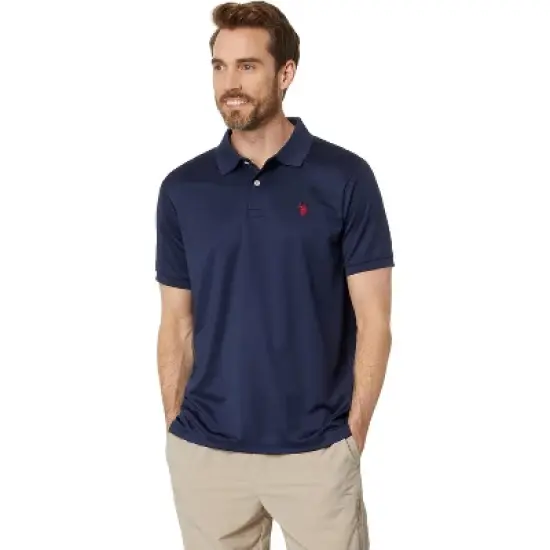 U.S. Polo Assn. Men's Short Sleeve Classic Fit Solid Stretch Polo Shirt image {4}