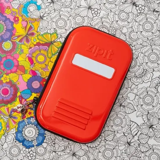 ZIPIT Lock Pencil Case for Kids, Red Pencil Box image {1}