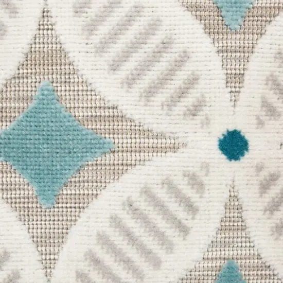 5' x 7' Quatrefoil Outdoor Rug Aqua - Opalhouse&trade; image {2}