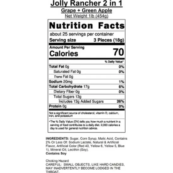 Jolly Rancher Hard Candy Bulk - (2 in 1, Grape & Green Apple) image {4}