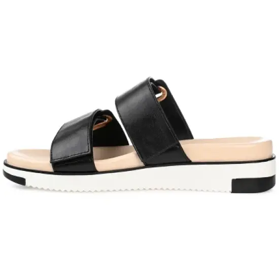 Journee Collection Womens Ashanti Slip On Slide Multi Strap Sandals image {1}