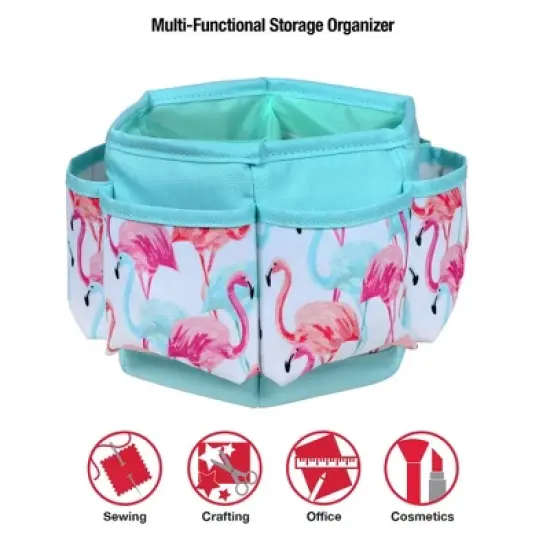 Singer Flamingo Print Desktop Storage Spinner image {6}